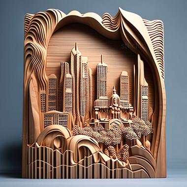 3D модель Лоронг Халус Норт в Сингапуре (STL)